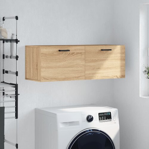 VidaXL Stenska omarica sonoma hrast 100x36,5x35 cm inženirski les Slike