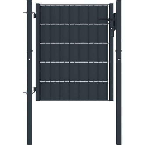 vidaXL vrata za ogradu od pvc-a i čelika 100 x 101 cm antracit Cijene