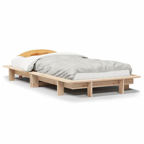 vidaXL Posteljni okvir 75x190 cm trdna borovina Cene