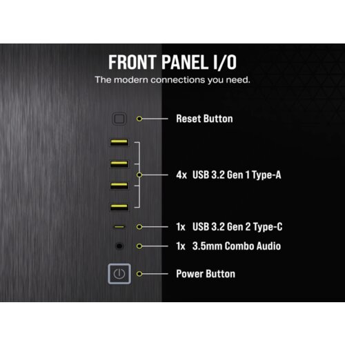 Corsair kućište 6500X mid-tower/dve komore/kaljeno staklo/bez napajanja/crna/obsidijan aluminijum Cene
