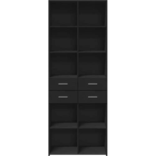 VidaXL Visoka komoda crna 70 x 42,5 x 185 cm od konstruiranog drva Slike