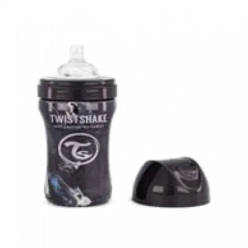 Twistshake TS flasica anti-colic stainless marble black330ml