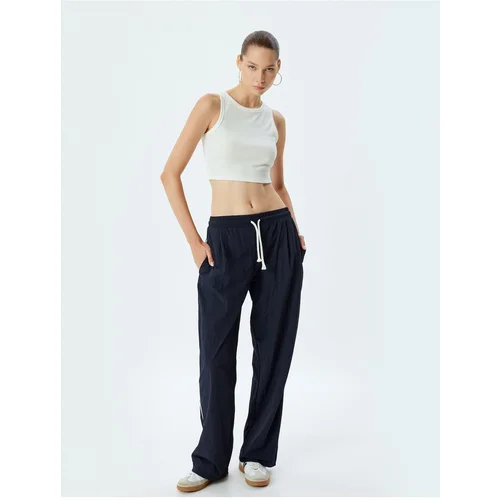 Koton Parachute Trousers with Tie Waist and Pocket Detail