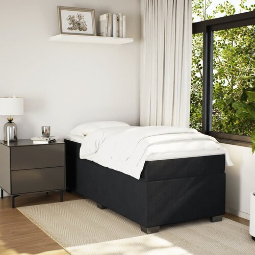 Box spring krevet s madracem crni 80 x 200 cm bar&amp;scaron;unasti Slike