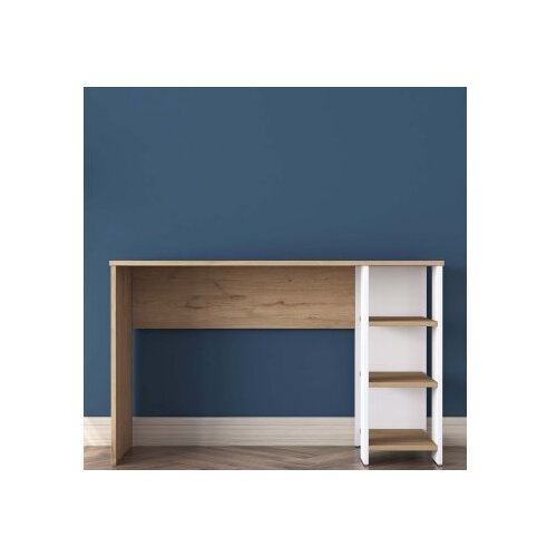 Hanah home Radni sto HA108-3425, 120x73.8x45 cm, Orah-bijela Slike