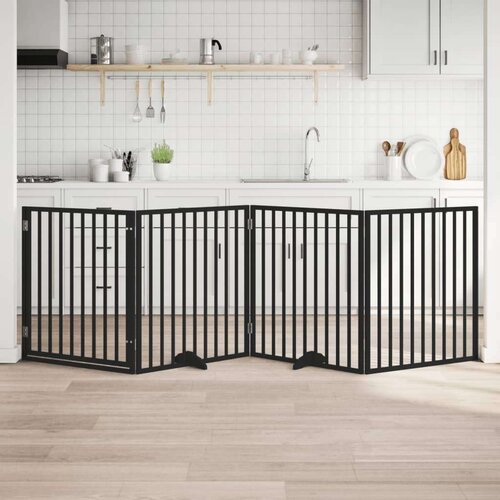 vidaXL Vrata za pse s vratašcima 4 panela sklopiva 320 cm drvo topole Cene
