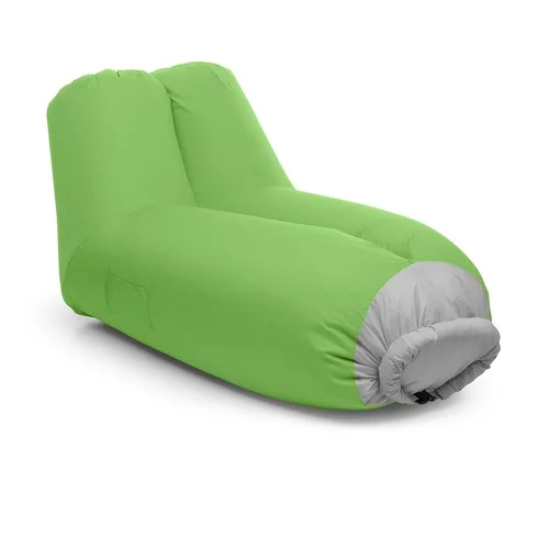 Blumfeldt Airlounge, sjedalo na napuhavanje, 90x80x150cm, ruksak, mogućnost pranja, poliester, zelena