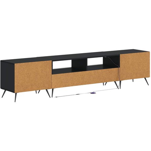  LED TV kabinet BREDA 3 kom. Crna Konstruirano drvo Slike