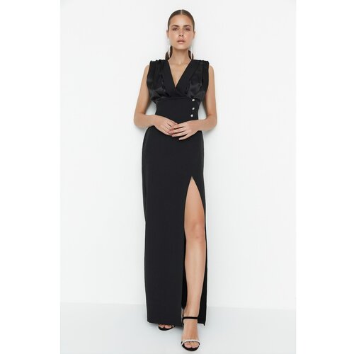 Trendyol Stone Button Detailed Evening Dress Slike