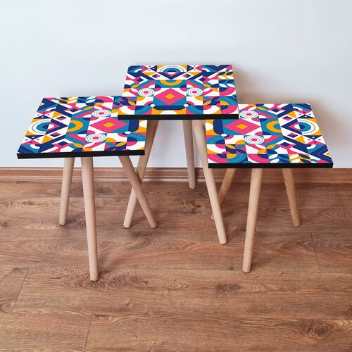 Hanah home set stolića za kafu 3Shp215, 3 dijela, šareni Cene