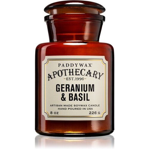 Paddywax Apothecary Geranium &amp;amp; Basil di&amp;scaron;eča sveča 226 g Slike