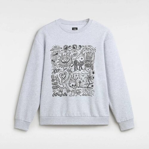Vans SKOOL DOODLE FT RELAXED CREW Siva Slike