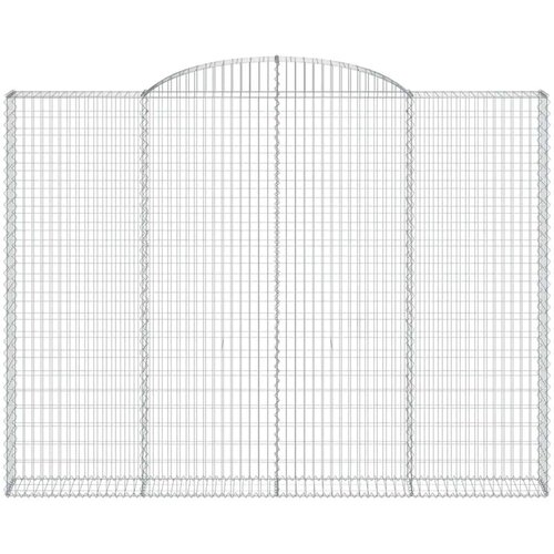  Obokane gabion košare 3 kosa 300x30x220/240 cm pocinkano železo, (20981911) Cene