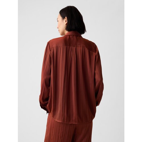 GAP Satin Boyfriend Shirt - Women Cijene