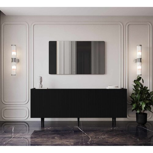 Hanah home komoda Capella 200, 200 cm, crna Cene
