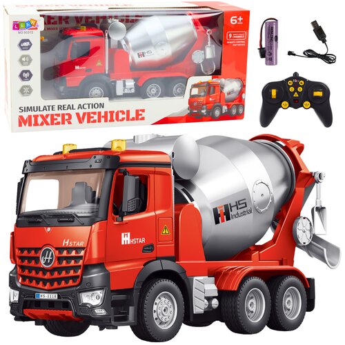 Kamion mikser na daljinsko upravljanje Mixer Construction RC 2.4G 9CH - crveni Cijene