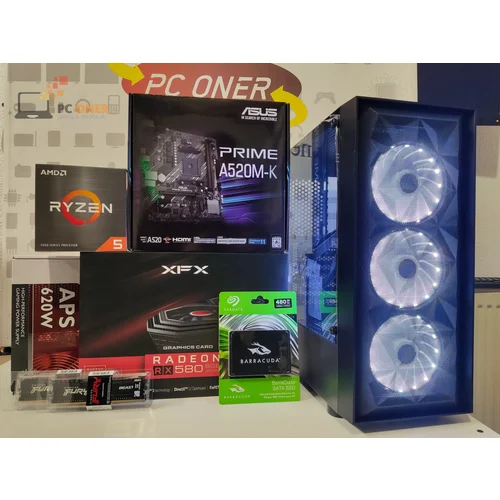 Gaming Racunar PC Racunar Ryzen 5 5500 RX580 8GB 16GB 240GB SSD