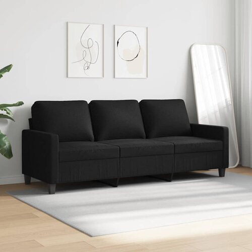  Trosjed od tkanine Crna 180 cm Slike