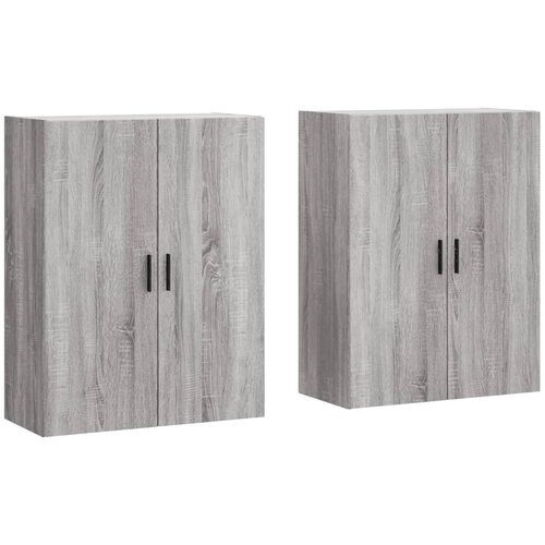 Maison Chic Stenska omarica - Zidna omarica 2 kosa siva sonoma 69,5x34x90 cm iu1233, (22063608) Cene