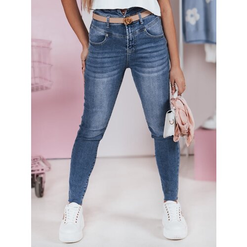 DStreet Spodnie damskie jeansowe skinny BLUESTYL granatowe Cene