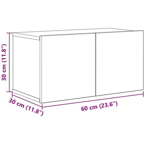  Set TV komoda s policom Zidne Ostalo s pohranom s vratima 10 pcs hrast artisan 30.5 x 30 x 90 cm Slike