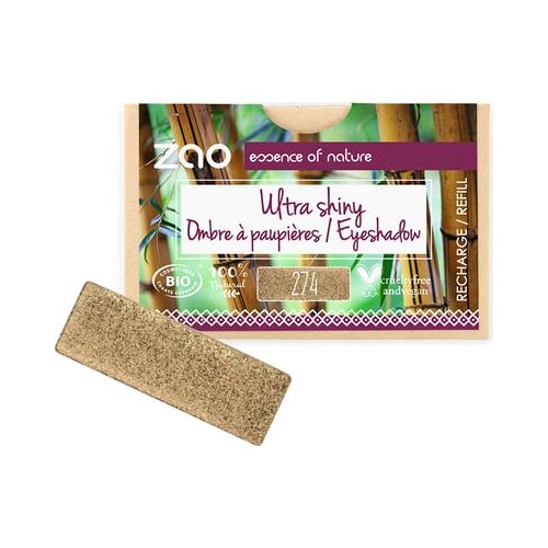 Zao Refill Rectangle Eye Shadow - 274 Ultra Pearly Brown Bronze Slike