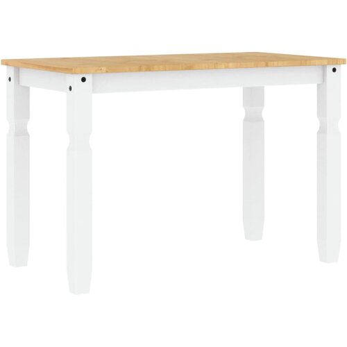  Blagovaonski stol Corona bijeli 112x60x75cm od masivne borovine Slike