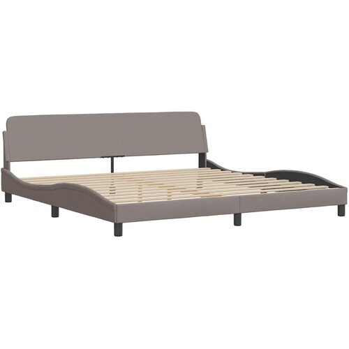  Okvir za krevet Dover smeđesivi 200x200 cm od tkanine Slike