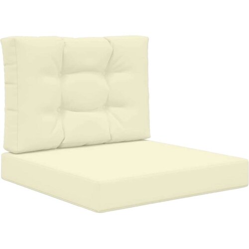  Jastuk za vanjsku sofU 2 pcs Krema Poliester - Krema 60 x 60 cm 1x sjedalo +1x naslon (3D s bartagom) Slike