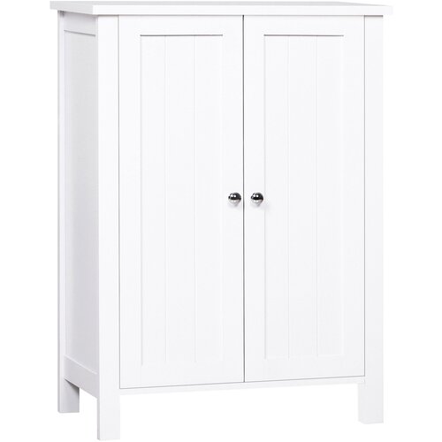Kleankin omarica za shranjevanje z 2 policama in 2 vrati z ročaji MDF Kopalnica 60 x 30 x 80 cm bela, (20754060) Slike