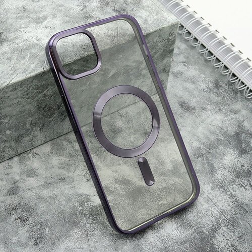  Futrola clear elegant magsafe za iphone 15 plus/ ljubičasta Cene