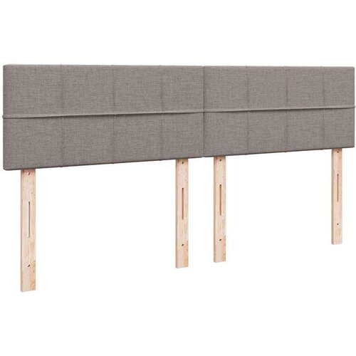 VidaXL Otomanski krevet s madracem smeđesivi 200x200 cm tkanine Slike