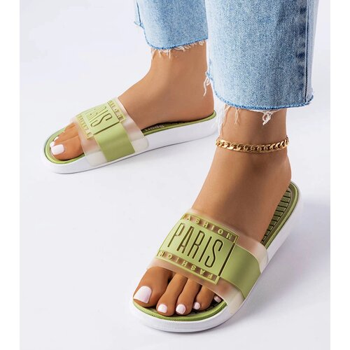 Gemre Green rubber flip-flops Paris Cene