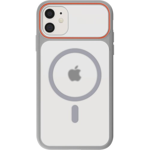 AVIZAR Ovitek MagSafe za iPhone 11, zadnja stran z dimnim efektom z ojačanim silikonskim okvirjem, Siva, (5000190629) Cene
