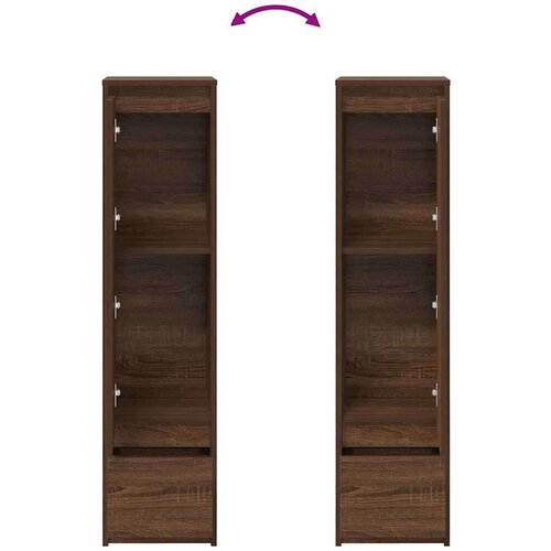 VidaXL Visoka omara rjavi hrast 29,5x34x119,5 cm inženirski les Slike