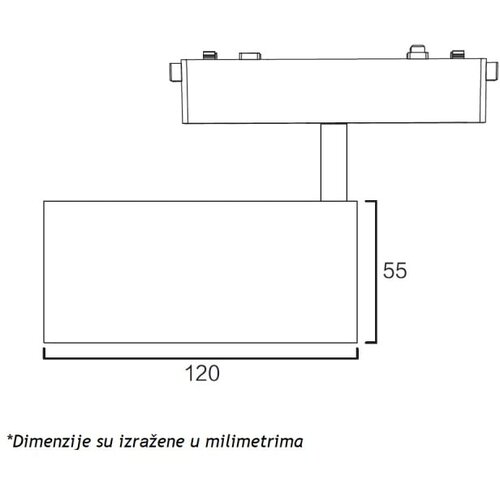 Dawn Magnetic slim reflektor LED26 - 055 18W 3000K 24° 48V DC beli Cene