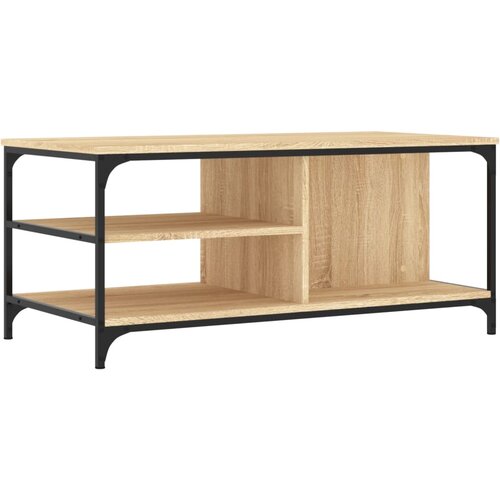 Maison Chic Klubska mizica - kavna mizica - Nizka mizica sonoma hrast 100x50x45 cm inženirski les, (21752890) Slike