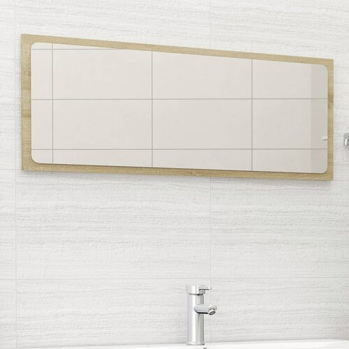  Kupaonsko ogledalo boja hrasta 100x1,5x37 cm konstruirano drvo Slike
