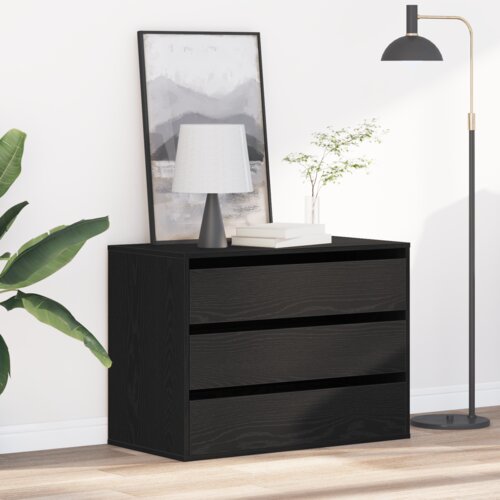  Ormar s ladicama Crna 80 x 41 x 58 cm Konstruirano drvo Cene