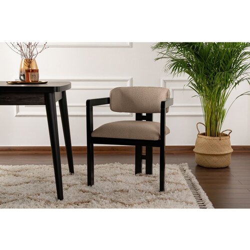 Hanah home stolica mistral - black, sand beige sand beigeblack chair Cene