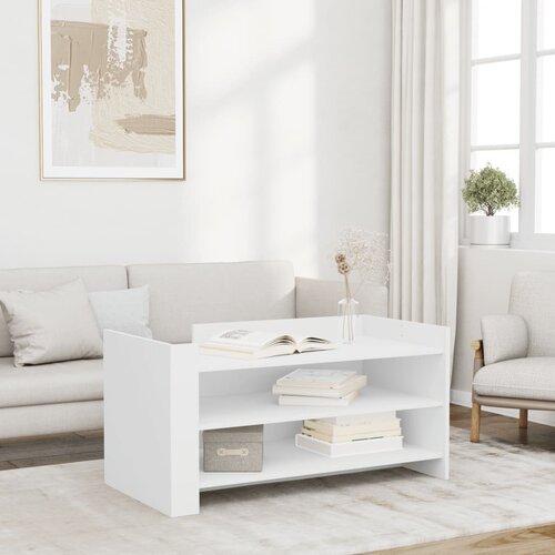 The Living Store Klubska mizica bela 100x50x50 cm inženirski les - Klubska Mizica, (21573141) Cene
