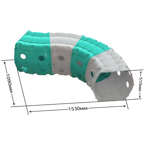 Doloni Toys tunel za igru 4 dijela - sivo/tirkizni Slike