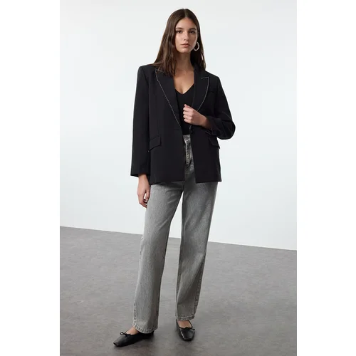 Trendyol Black Woven Blazer Jacket