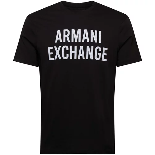 Armani Exchange Majica svetlo siva / črna