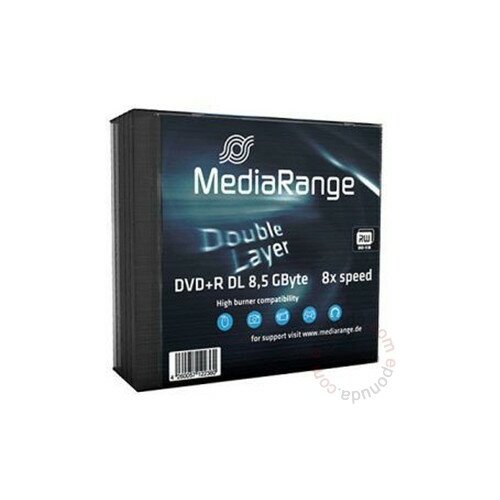Mediarange DOUBLE LAYER 8.5GB DVD+R DL 8X SLIM CASE MR465 disk Slike