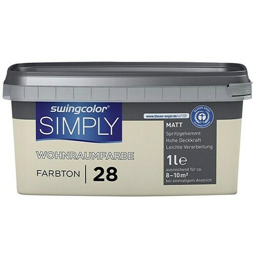 SWINGCOLOR Boja za zid Simply (Bež - br. 28, Mat, 1 l) Cijene