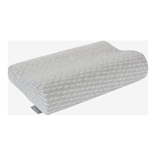  Ergonomski jastuk od memorijske pjene, 30x50x10/7cm, Sivi Slike