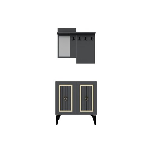 Woody Fashion masal - anthracite, gold anthracitegold hall stand Cene