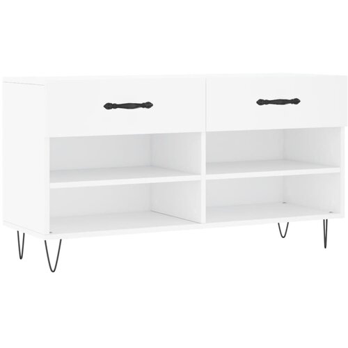  Klupa za cipele bijela 102 x 35 x 55 cm od konstruiranog drva Slike