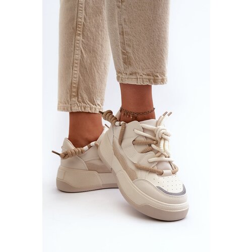 Kesi Women's Platform Sneakers Beige Moariella Cene